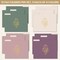 bloom daily planners File Folder Set, 12 Pack, Gold Foil Florals